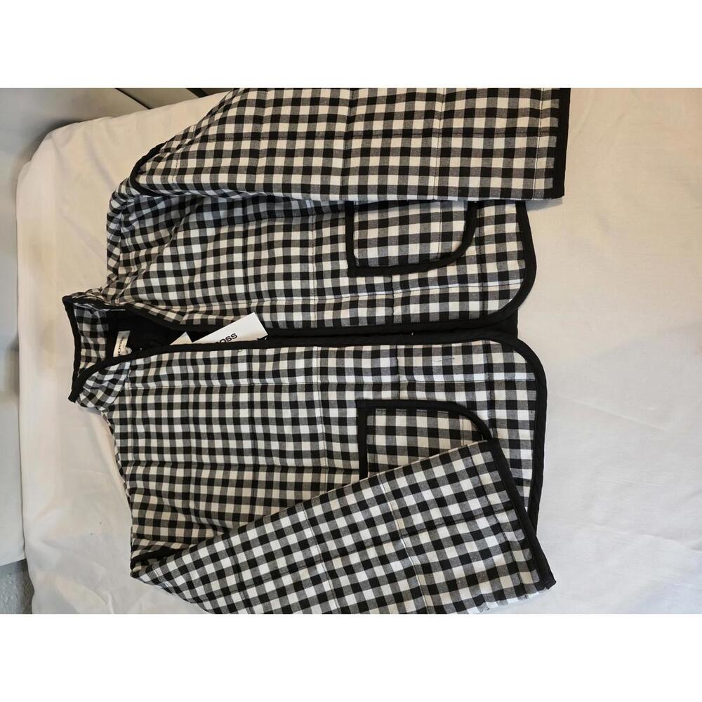 Scossa Black and White Gingham Quilted Jacket